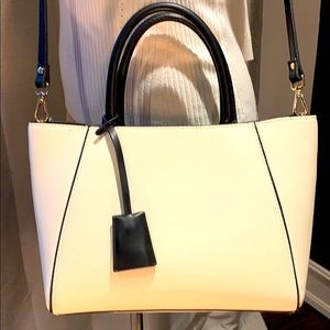 Zara Basic Collection city tote with strap.